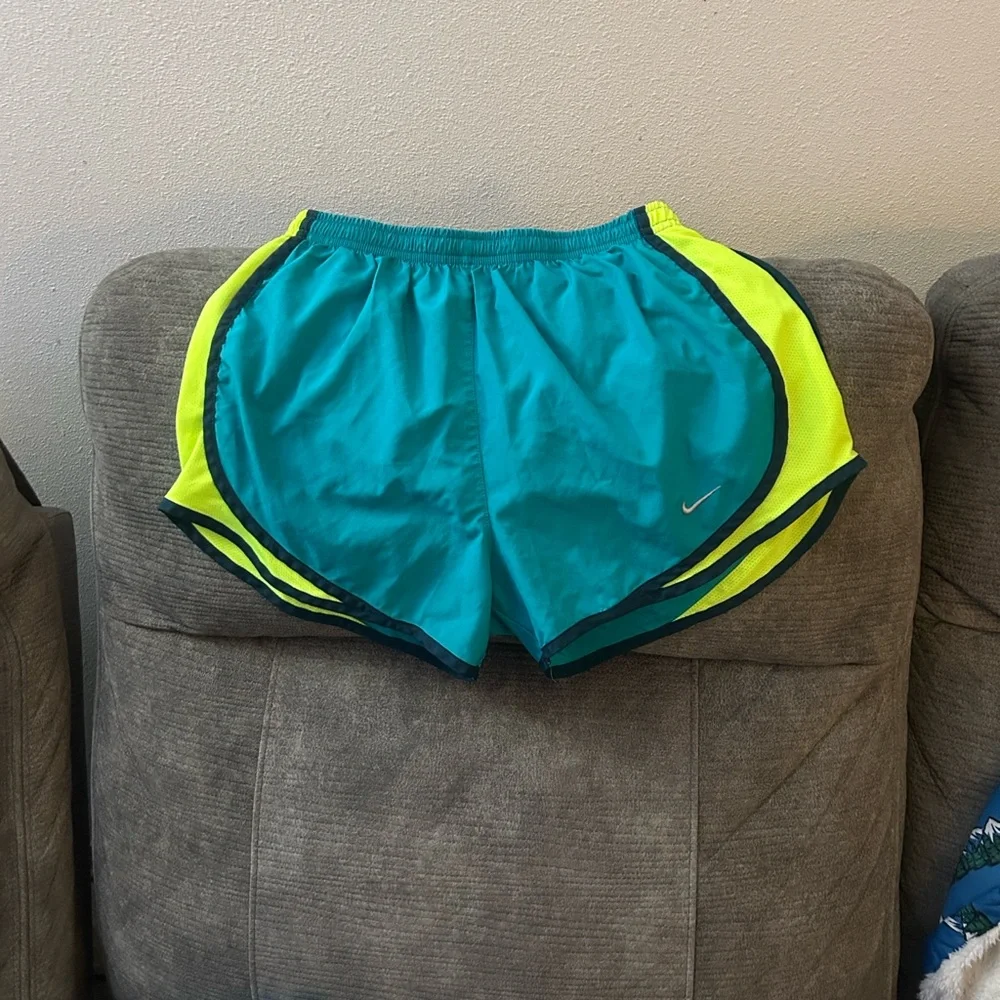 Nike 2 pair of Shorts, Dri-fit, teal, small and light blue, Xsmall - Picture 2 of 12